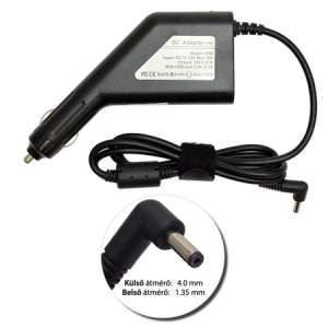 Asus 19V 2.37A (45W) 4.0x1.35mm utángyártott új autós, szivargyújtós laptop töltő
