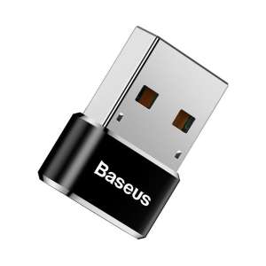 Baseus 3A USB-C–USB-A adapter, Fekete