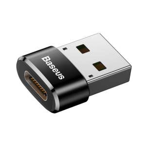 Baseus 3A USB-C–USB-A adapter, Fekete