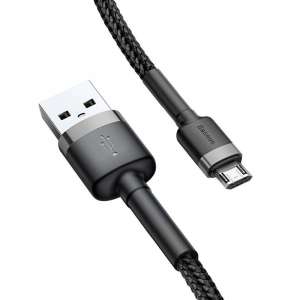 Baseus Cafule 2.4A USB-Micro USB kábel 1m, Szürke-Fekete