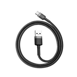 Baseus Cafule USB-USB-C kábel, 3A 0,5 m, Szürke-Fekete