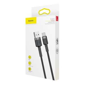 Baseus Cafule USB-USB-C kábel, 3A 0,5 m, Szürke-Fekete