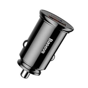 Baseus Circular PD QC4.0 + 5A 30W autós töltő, Fekete