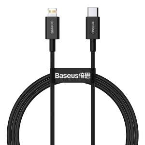 Baseus USB-C kábel a Lightning Superior, 20 W, PD, 1M, Fekete