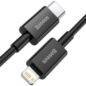 Baseus USB-C kábel a Lightning Superior, 20 W, PD, 1M, Fekete