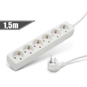 Delight 6-os elosztó, 1,5m, fehér