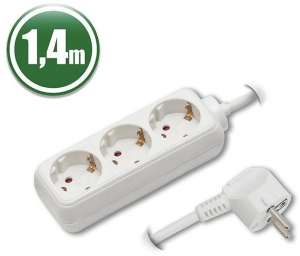 Delight Hálózati elosztó 3 aljzat 1.4m