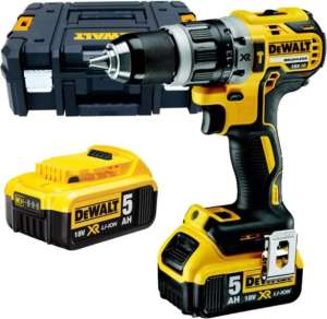 Dewalt ütvefúró-csavarozó, 18V, XR, kefe nélküli, 5Ah