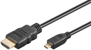 Goobay HDMI (apa) - micro HDMI (apa) Kábel, 1.5m (v2.0, 4k 60Hz)