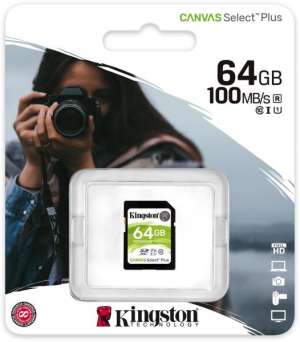 Kingston SDXC Canvas Select Plus 64GB Memóriakártya