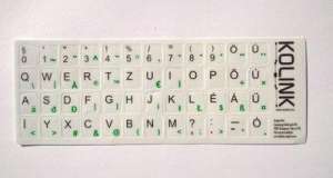  Kolink Billentyűzet matrica Fehér alapon Fekete HU