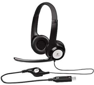 Logitech H390 Stereo headset, Fekete