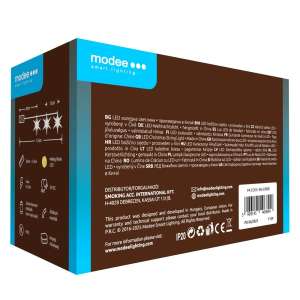 Modee Karácsonyi LED Füzér Dekor Elemes C3028 (10LED/135cm/15cm) warm