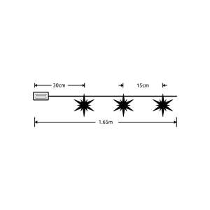 Modee Karácsonyi LED Füzér Dekor Elemes C3028 (10LED/135cm/15cm) warm