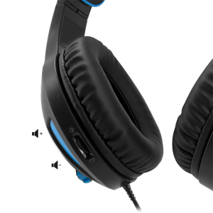 Spirit of Gamer Mikrofonos Fejhallgató EH20, PC, PS4, Xbox One kompatibilis, Nagy-párnás, Fekete