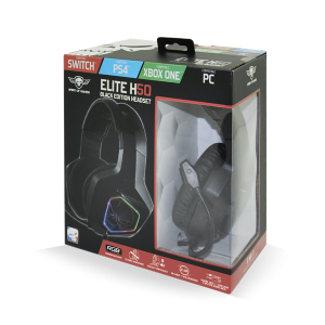 Spirit of Gamer Mikrofonos Fejhallgató ELITE H50, PC, PS4, Xbox One kompatibilis, nagy-párnás