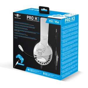 Spirit of Gamer PRO-H3 Playstation PS4, PS5 Mikrofonos Gamer Fejhallgató, Fehér