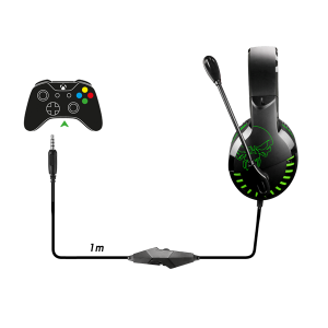 Spirit of Gamer PRO-H3 Xbox One / Series X/S Mikrofonos Gamer Fejhallgató, Zöld