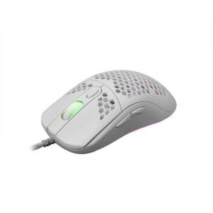 White Shark Galahad gamer egér, fehér, 6.400 DPI, kényelmes, RGB háttérfény