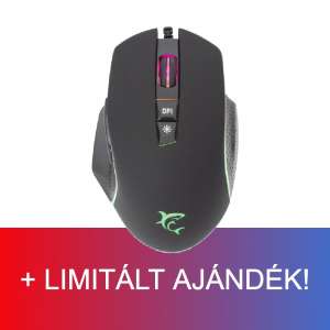 White Shark Gareth 7D/6400dpi Fekete Vezetékes RGB Gamer Egér
